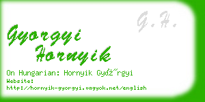 gyorgyi hornyik business card